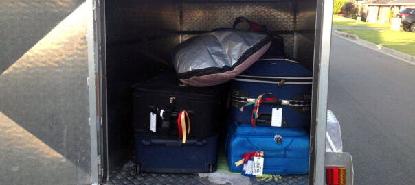 Family Brisbane Private Airport Transfers- Luggage Trailer