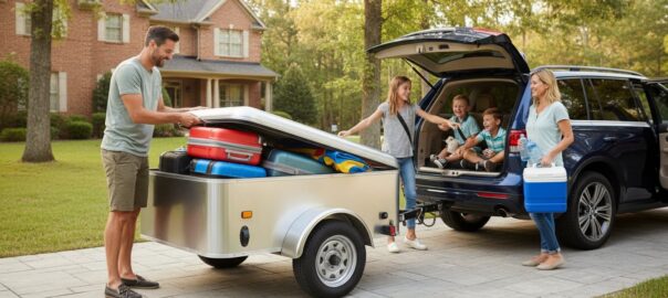 luggage trailer options and benefits for family trips