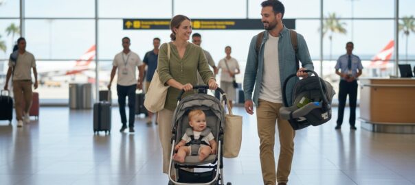 airport travel with baby australia