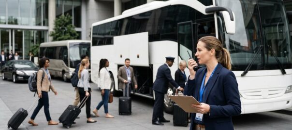 arranging group transport for conferences and meetings