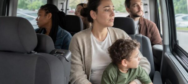 nervous about sharing shuttle with strangers with kids