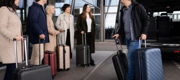 how to arrange transport for large groups to and from airports